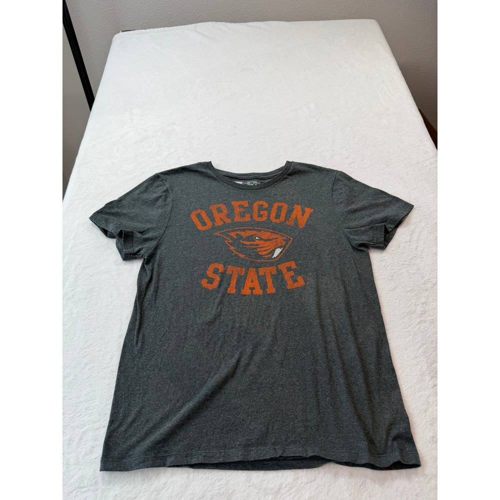 University Oregon State T Shirt Mens S Gray Good Graphic NCAA Beavers Tee